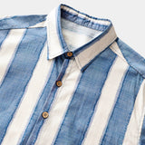 Retro Striped Casual Beach Look Shirt