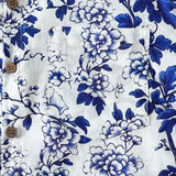 Blue Floral Short Sleeve Shirt