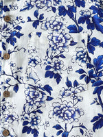 Blue Floral Short Sleeve Shirt