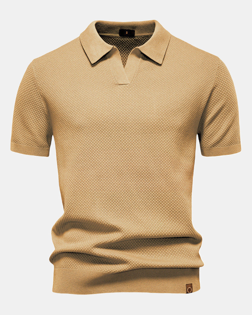 Men's Polo Shirt, Elegant in Beige