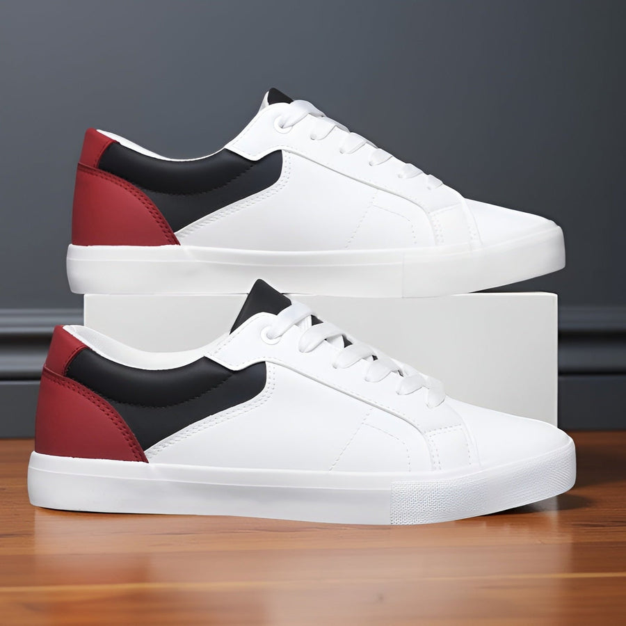 Casual leather shoes Red