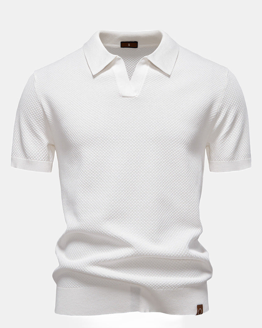 Men's Polo Shirt, Elegant in White