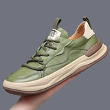 High-Sole Leather Shoes