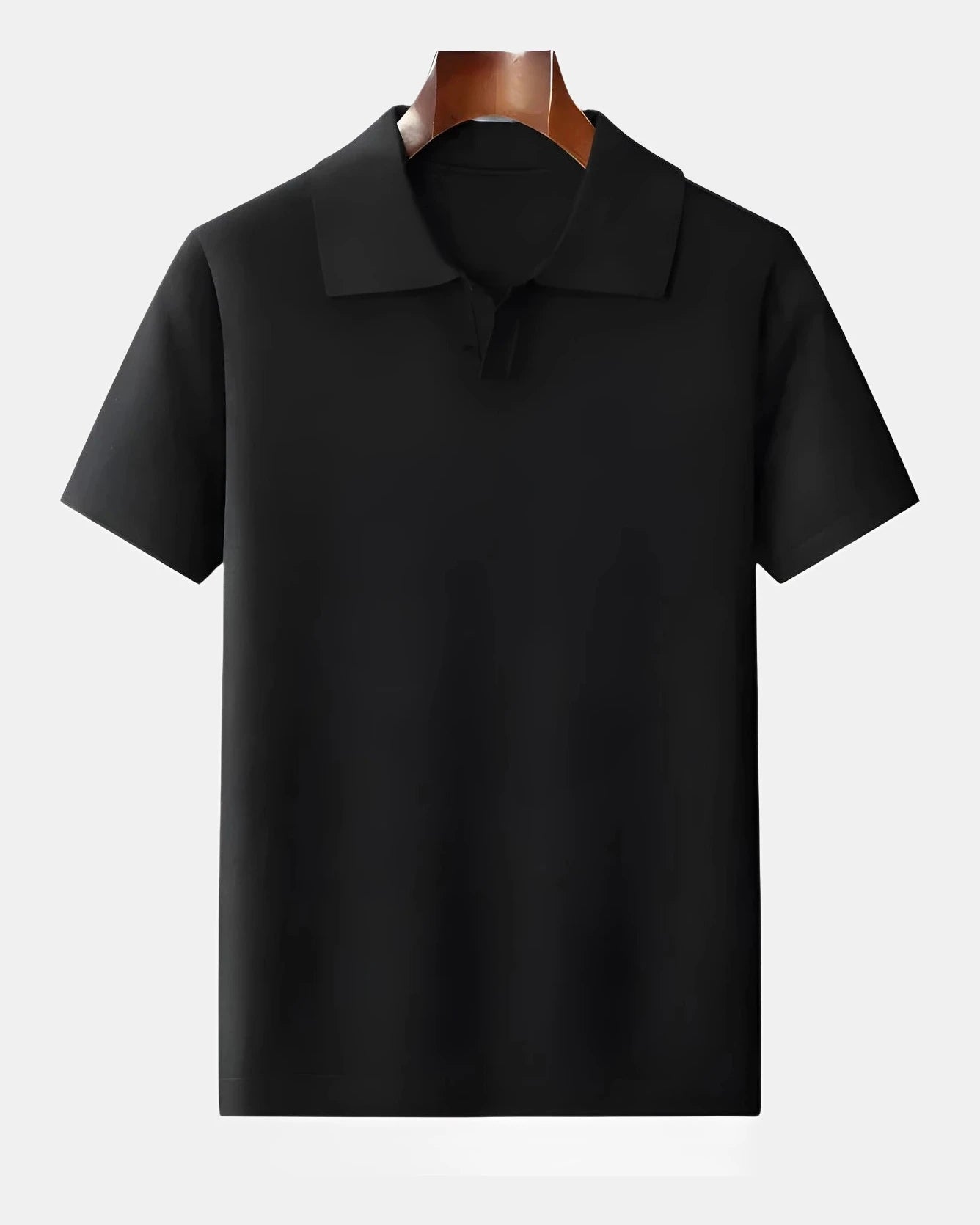 Mateusz Men's Cotton Polo Shirt, Key West in Black
