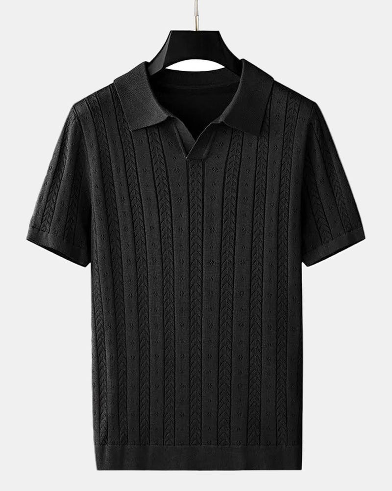 Bali Men's Cotton Polo Shirt in Black