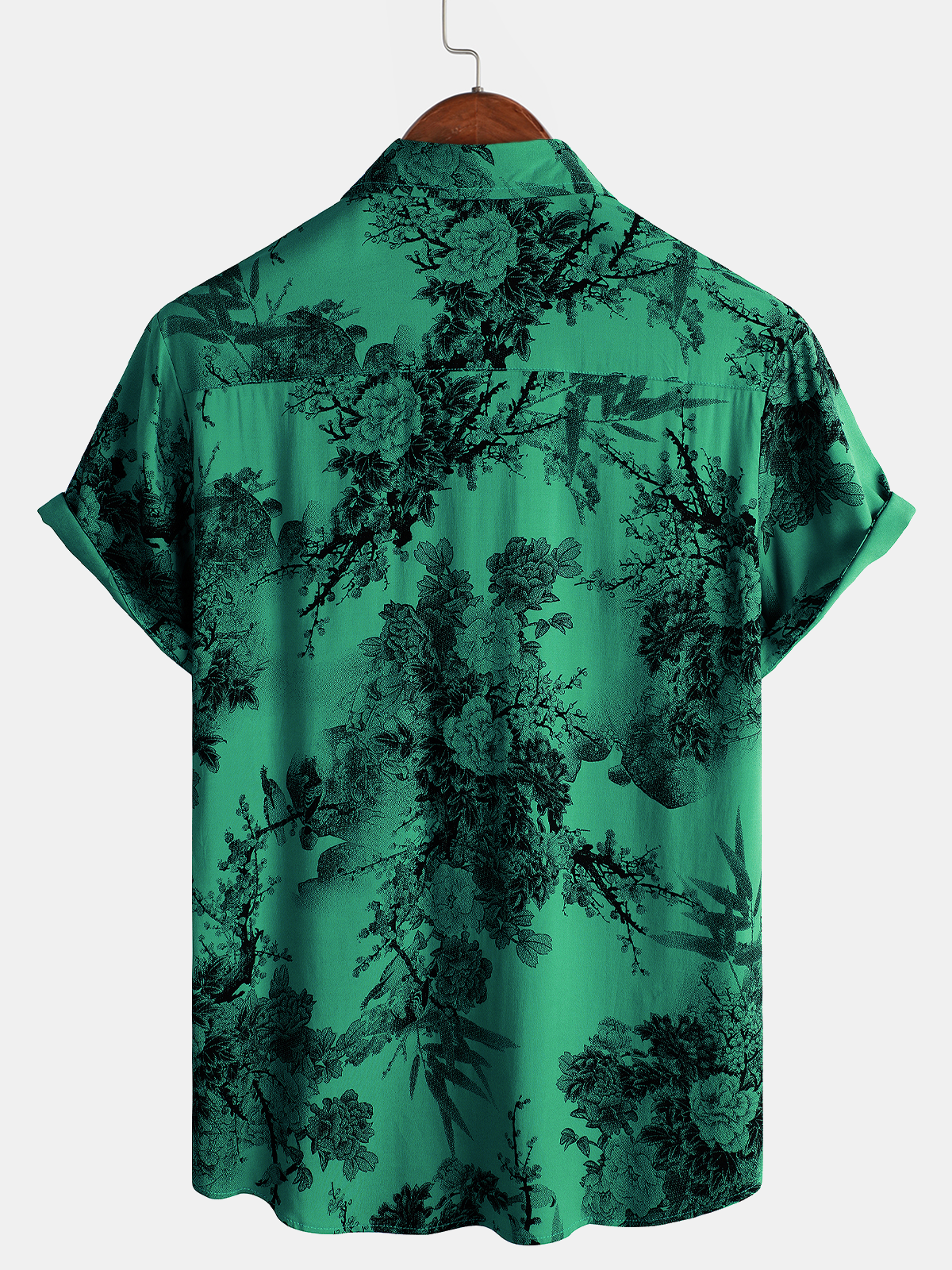 Button-Up Short Sleeve Shirt, Floral Print, Vintage Summer, Hawaiian, Vacation