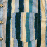 Retro Multicolor Stripe Short Sleeve Shirt