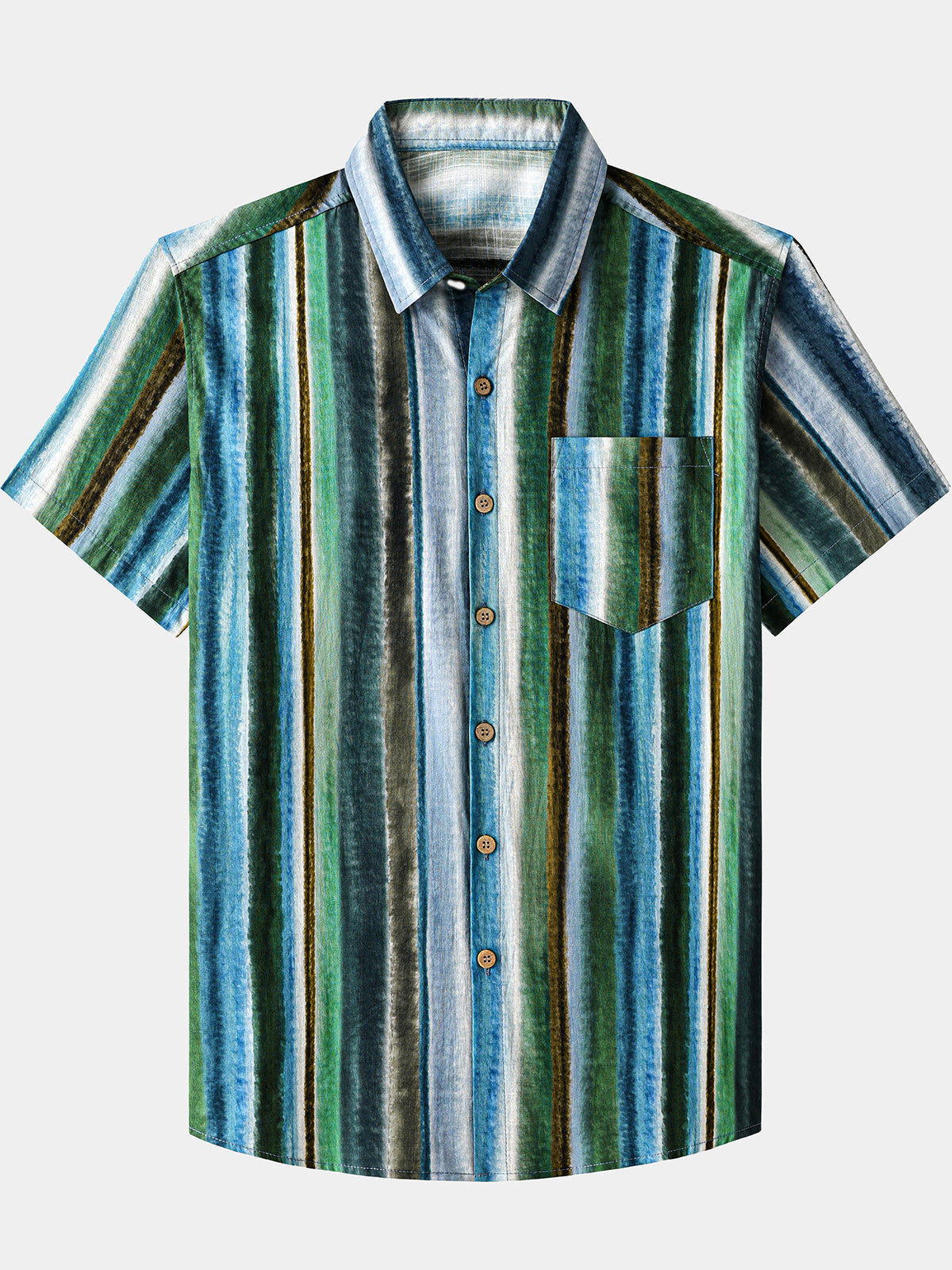 Casual Stripe Short Sleeve Shirt