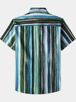 Casual Stripe Short Sleeve Shirt