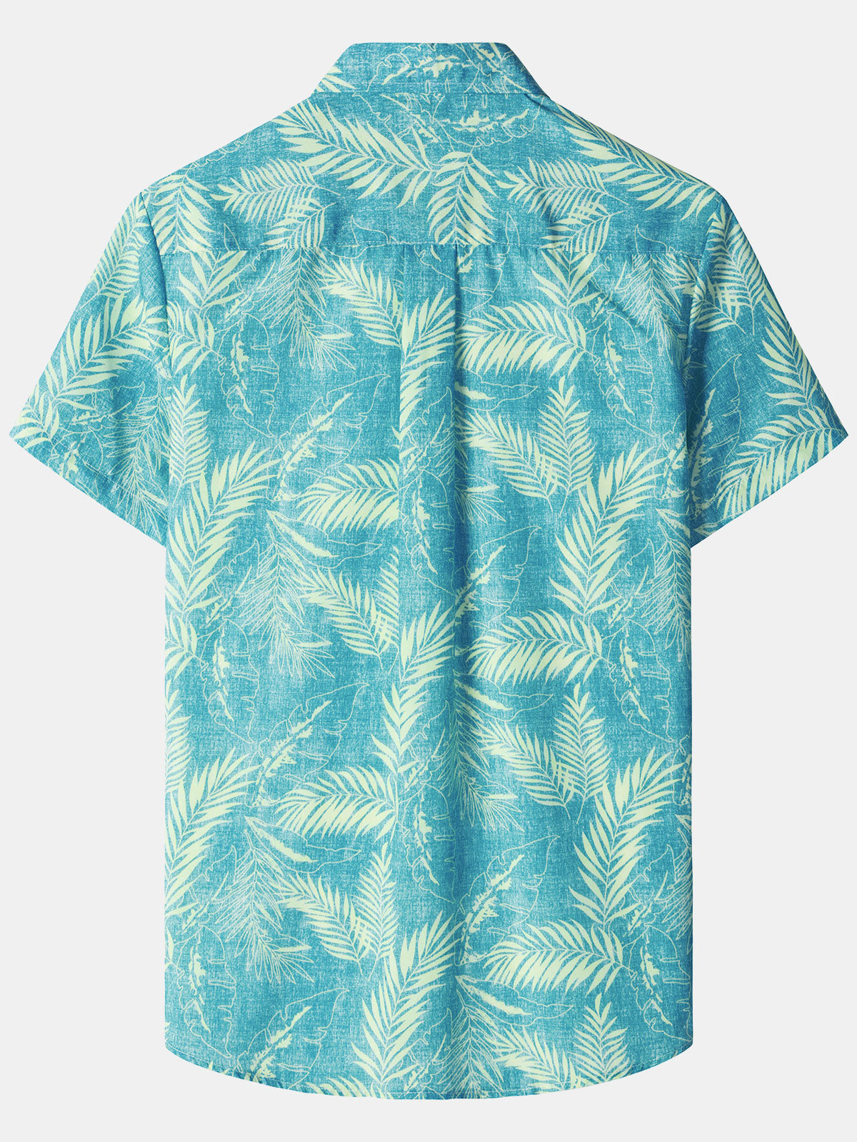 Hawaiian Casual Short-Sleeve Pockets Shirts, Tropical Print