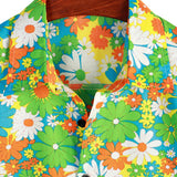 Cotton Hawaiian Shirt with Buttons for Men