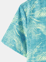 Hawaiian Casual Short-Sleeve Pockets Shirts, Tropical Print