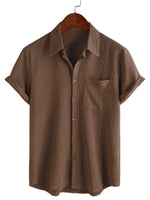 Cotton Casual Shirt with Short Sleeves for Men - Summer