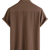 Cotton Casual Shirt with Short Sleeves for Men - Summer