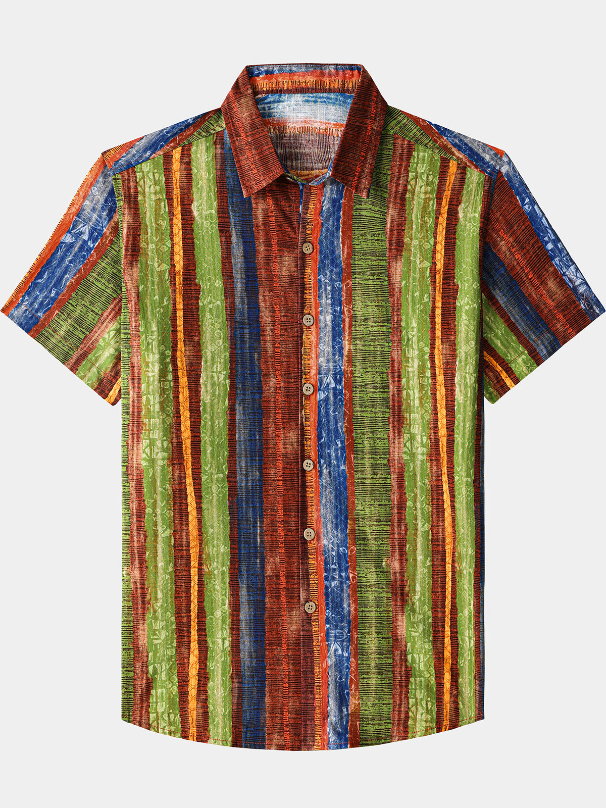 Vintage Bohemian Striped Lightweight Summer Vacation Shirt