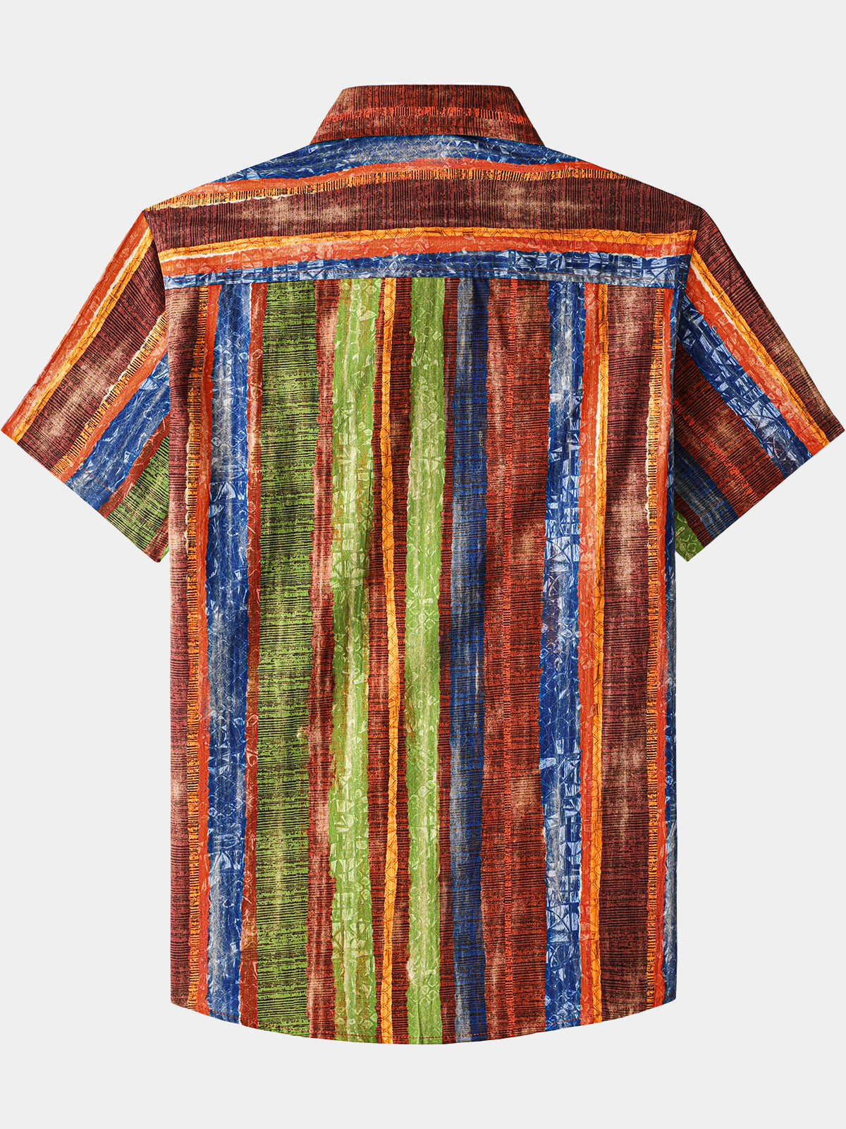Vintage Bohemian Striped Lightweight Summer Vacation Shirt