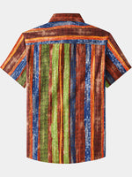 Vintage Bohemian Striped Lightweight Summer Vacation Shirt