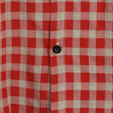 Red Plaid Button-Up Summer Shirt
