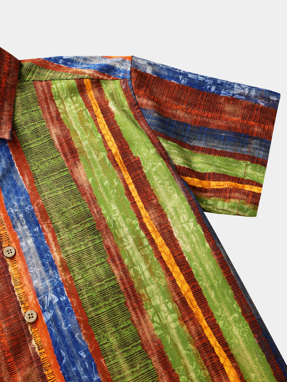 Vintage Bohemian Striped Lightweight Summer Vacation Shirt