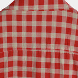 Red Plaid Button-Up Summer Shirt