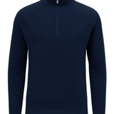 Men's Half-Zip Sweater with Collar – Royal Blue