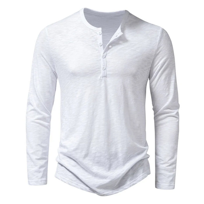 Cotton Long-Sleeve Polo Shirt