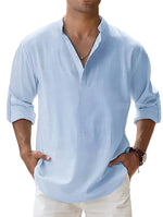Piotr - Breathable Linen Men's Shirt