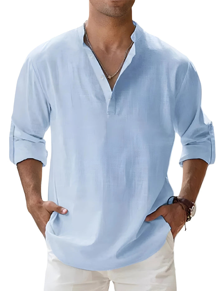 Piotr - Breathable Linen Men's Shirt