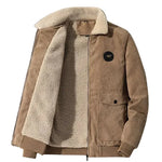 Elegant Corduroy Fleece Jacket