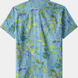 Retro Leaf Pattern Casual Barbecue Shirt