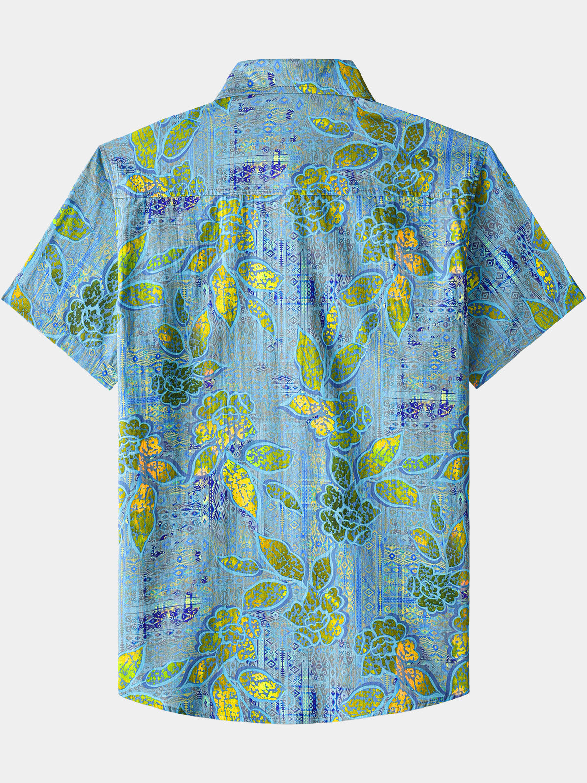 Retro Leaf Pattern Casual Barbecue Shirt