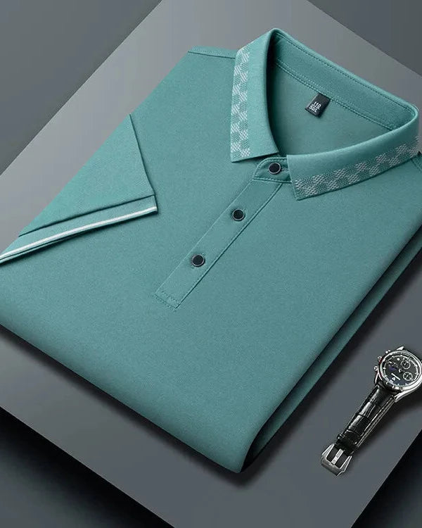 Men's Cotton Polo Shirt in Green
