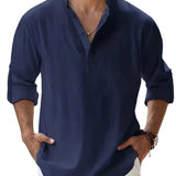 Piotr - Breathable Linen Men's Shirt