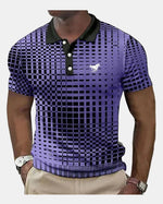 Vegas Grid Print Polo