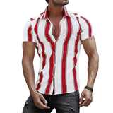 Striped Short-Sleeve Summer Shirt