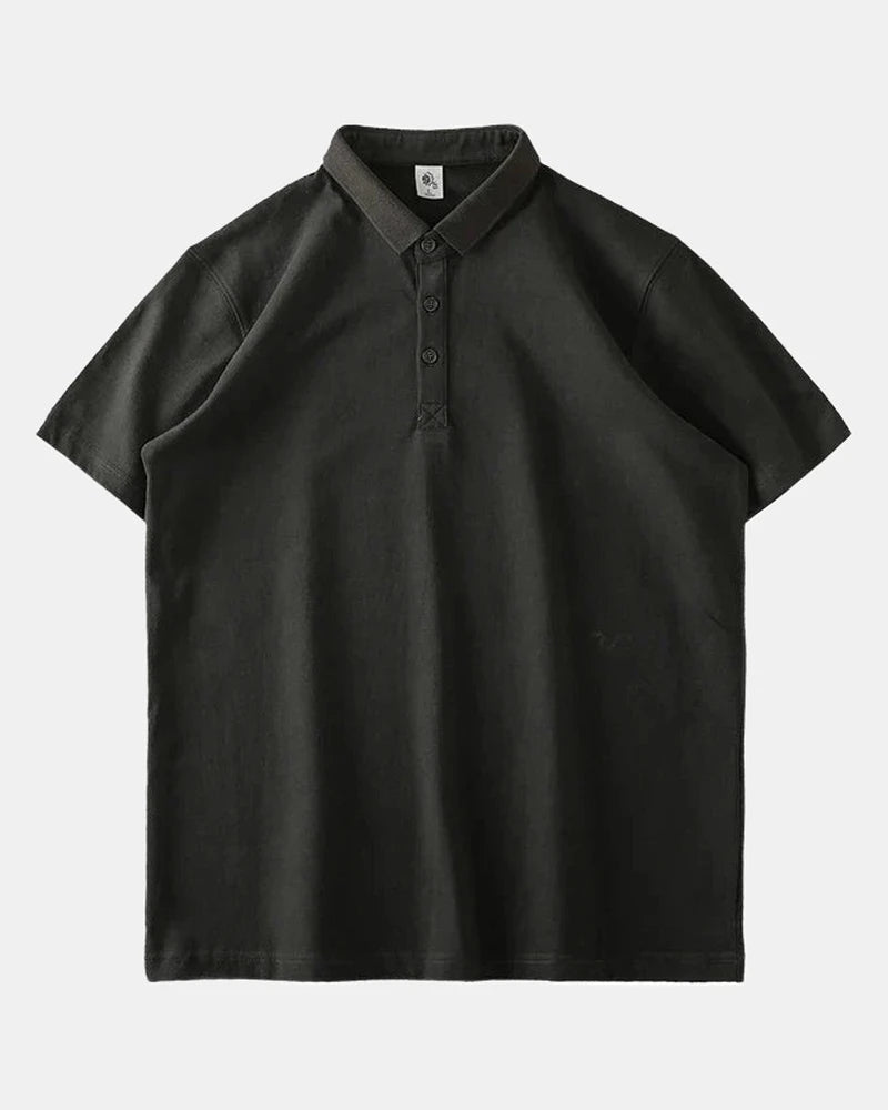 Men's Cotton Polo Shirt in Gray