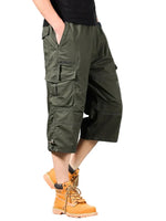 Long Cotton Cargo Shorts