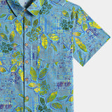 Retro Leaf Pattern Casual Barbecue Shirt