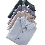 Linen Shirt with Short Sleeves