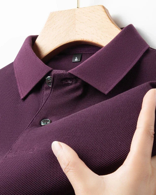 Men's Cotton Polo Shirt, Casual in Purple