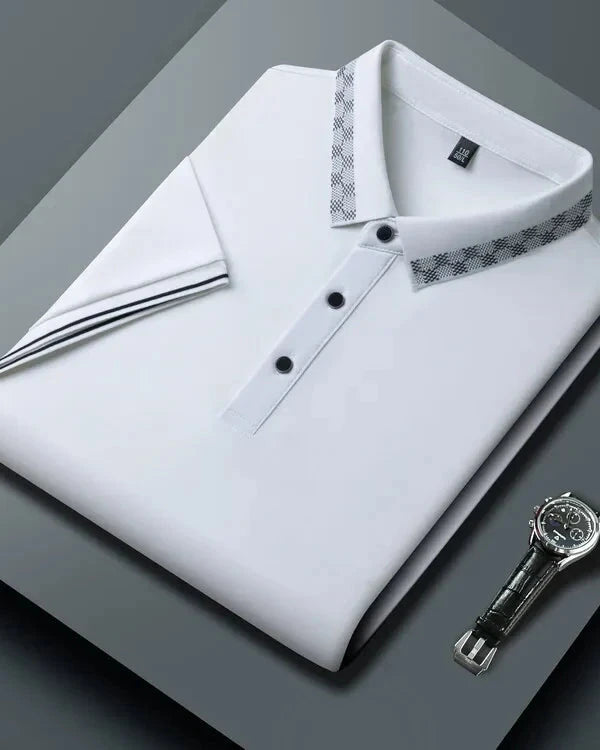 Men's Cotton Polo Shirt in White