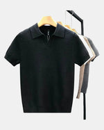 Andorra Ribbed Open Polo