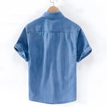 Denim Shirt with Short Sleeves