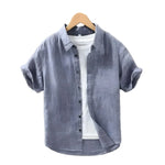 Linen Shirt with Short Sleeves
