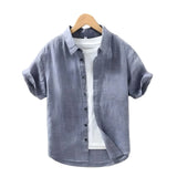 Linen Shirt with Short Sleeves