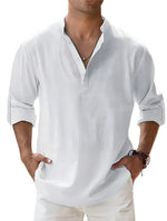 Piotr - Breathable Linen Men's Shirt
