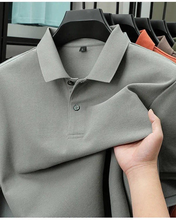 Men's Cotton Polo Shirt, Casual in Green