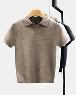 Andorra Ribbed Open Polo