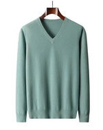 Wool Sweater with V-Neckline