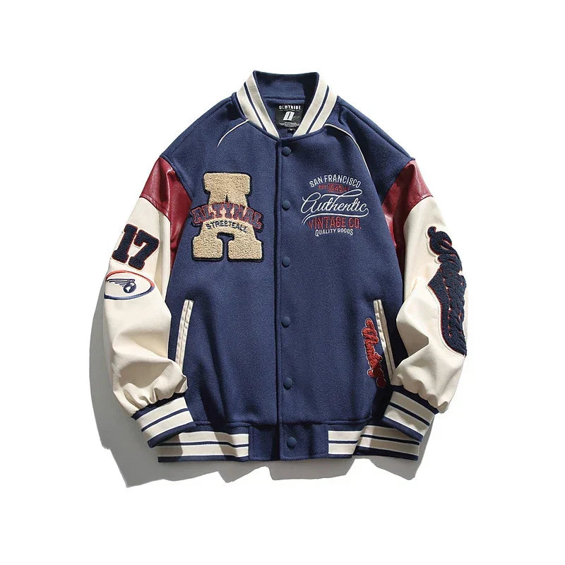 Men's Baseball Jacket Blue